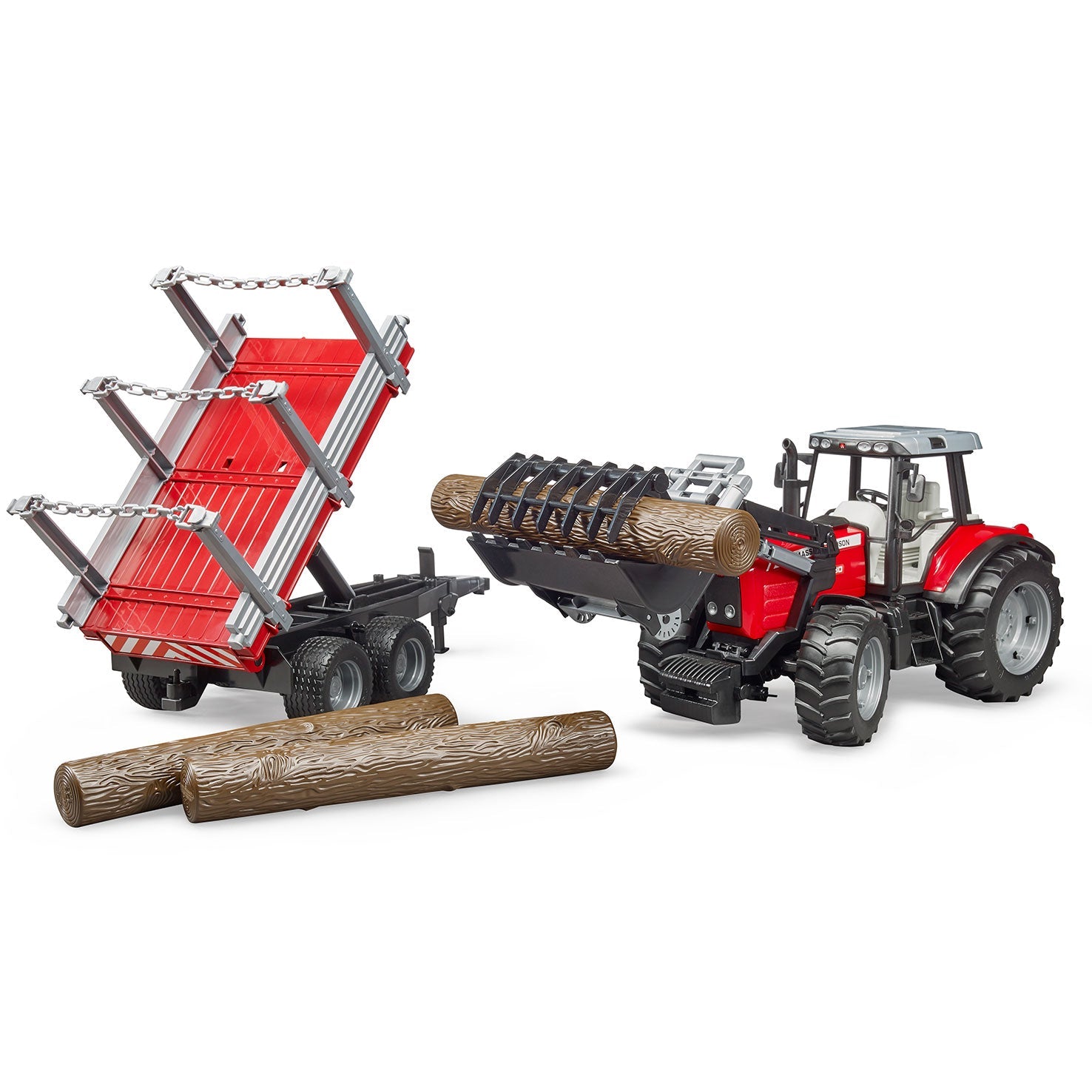 Bruder 02046 Traktorius + Miško priekaba