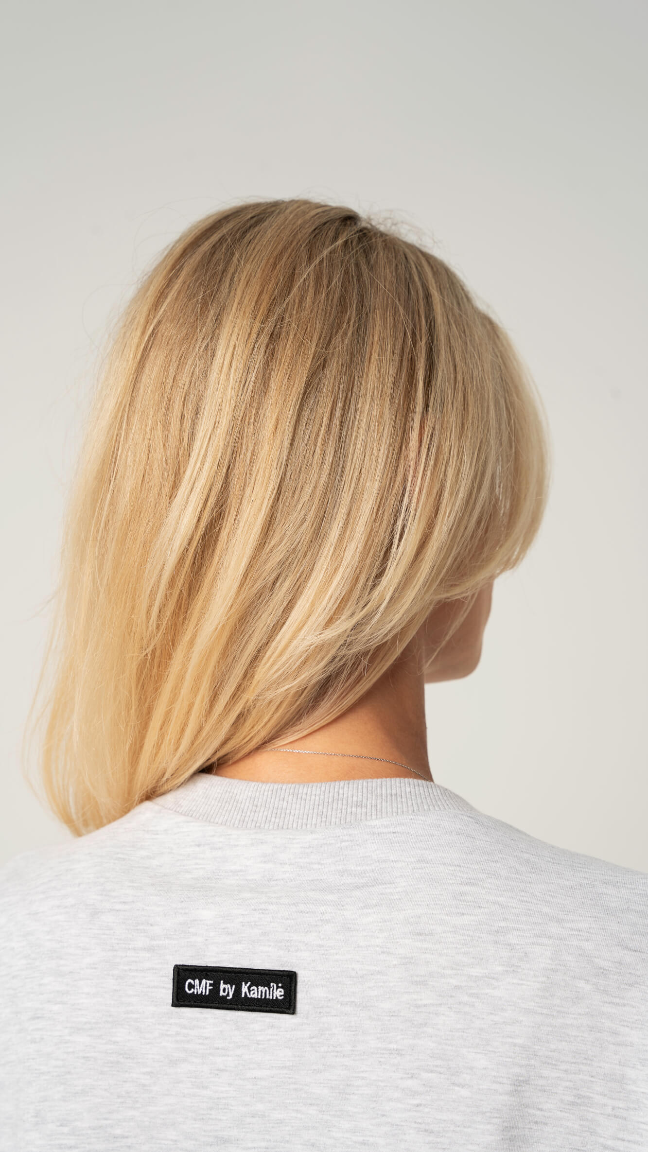 Melange oversized marškinėliai moterims