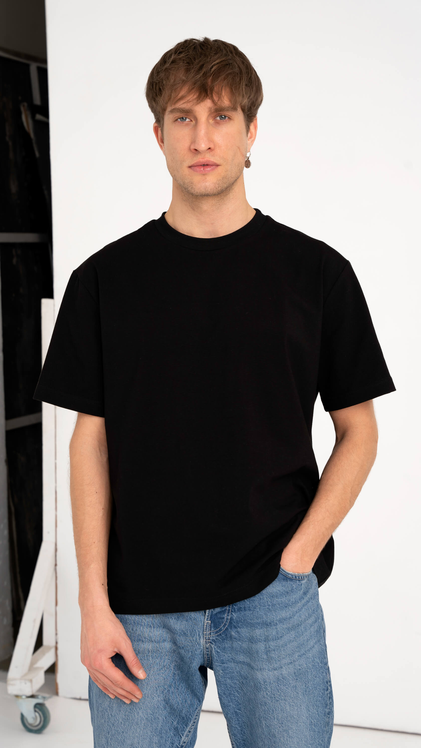 Vyriški juodi marškinėliai cutmyfashion